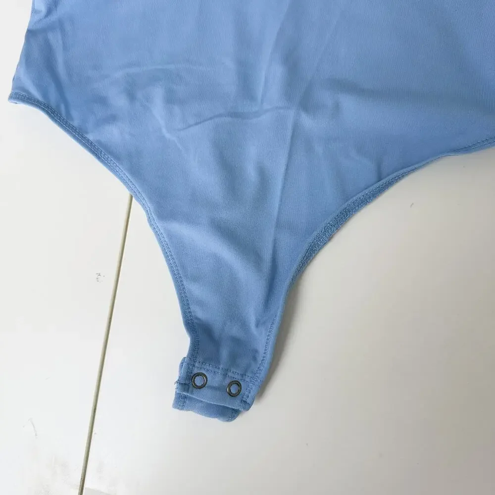 New Abercrombie & Fitch Bodysuit Halter Light Blue Top $40 - S